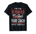 Football 33Rd Birthday Party Player T-Shirt - Graphic Print Unisex - T-Shirt, Sweatshirt, Hoodie