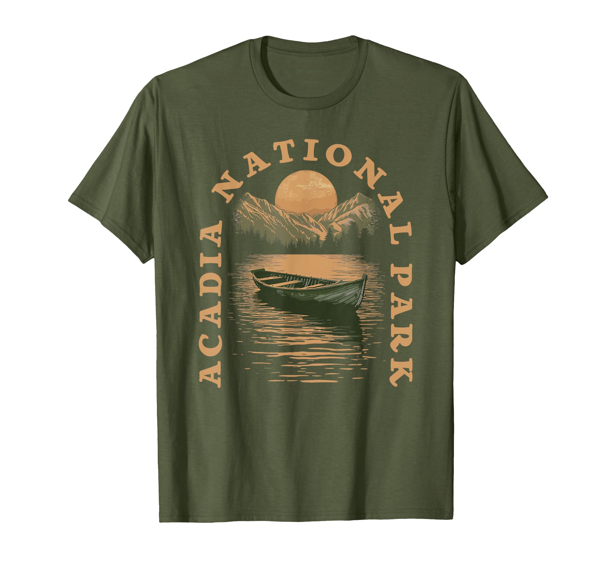 Acadia National Park Boat Lake T-Shirt - Custom Art Print for Adults - T-Shirt, Sweatshirt, Hoodie