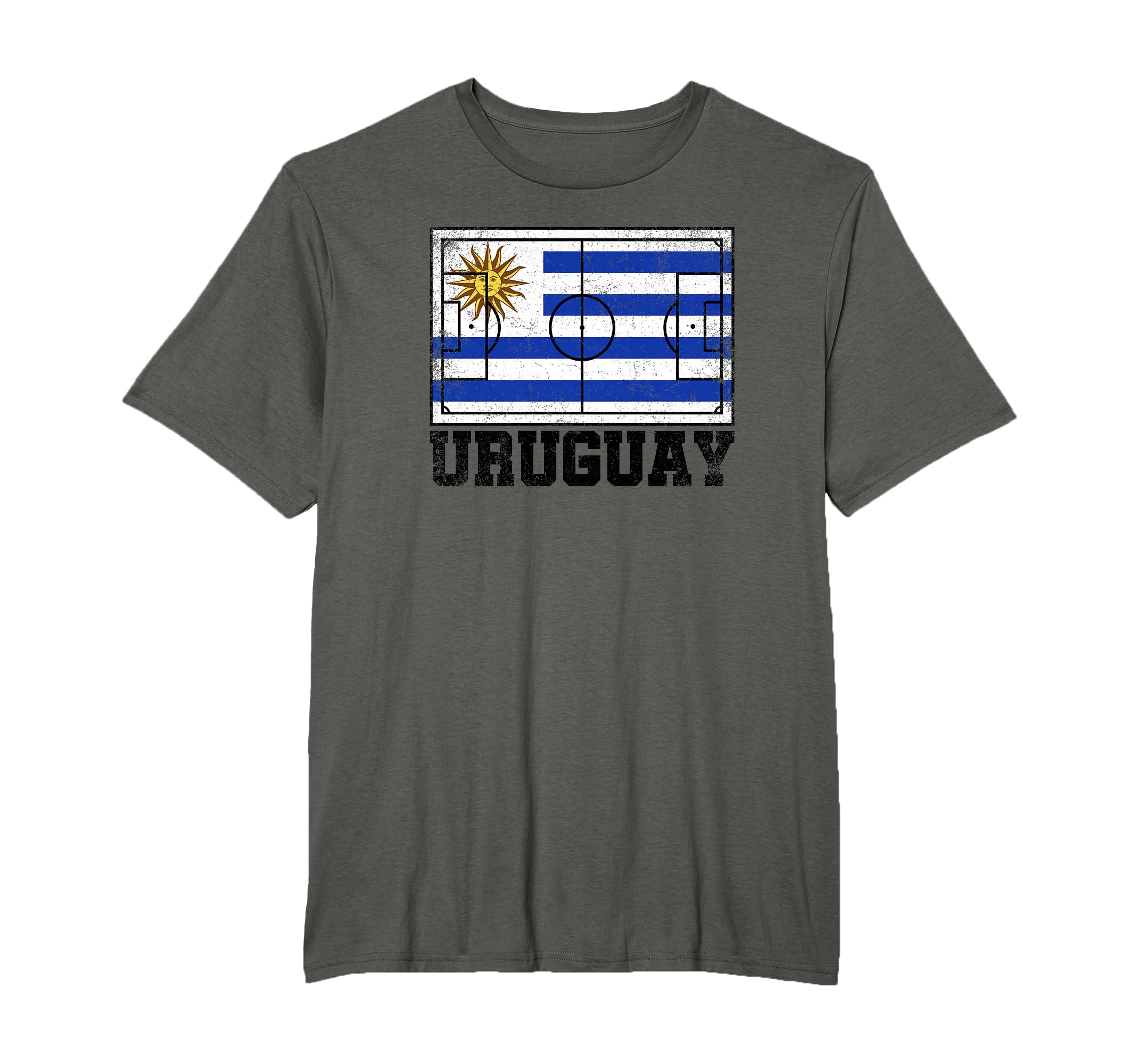 Uruguay Soccer Field Country Flag T-Shirt - Aesthetic Graphic Men Women - T-Shirt, Sweatshirt, Hoodie