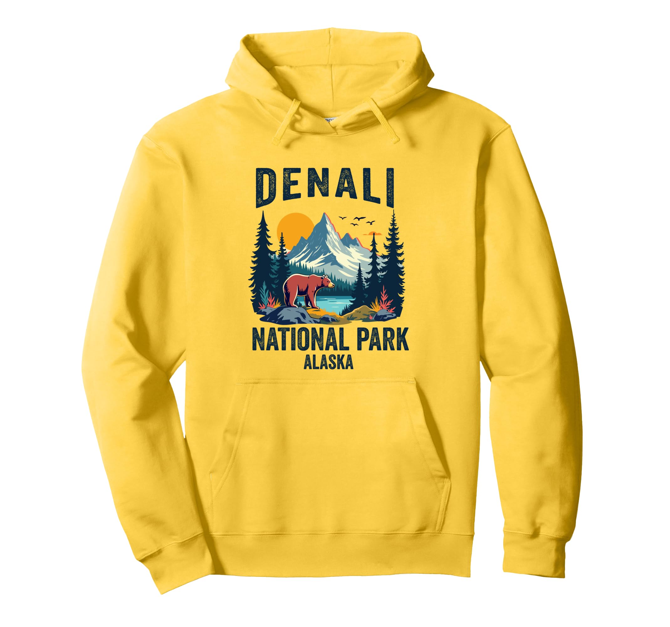 Denali National Park Souvenir Alaska Hoodie - Unique Graphic for Adults - T-Shirt, Sweatshirt, Hoodie