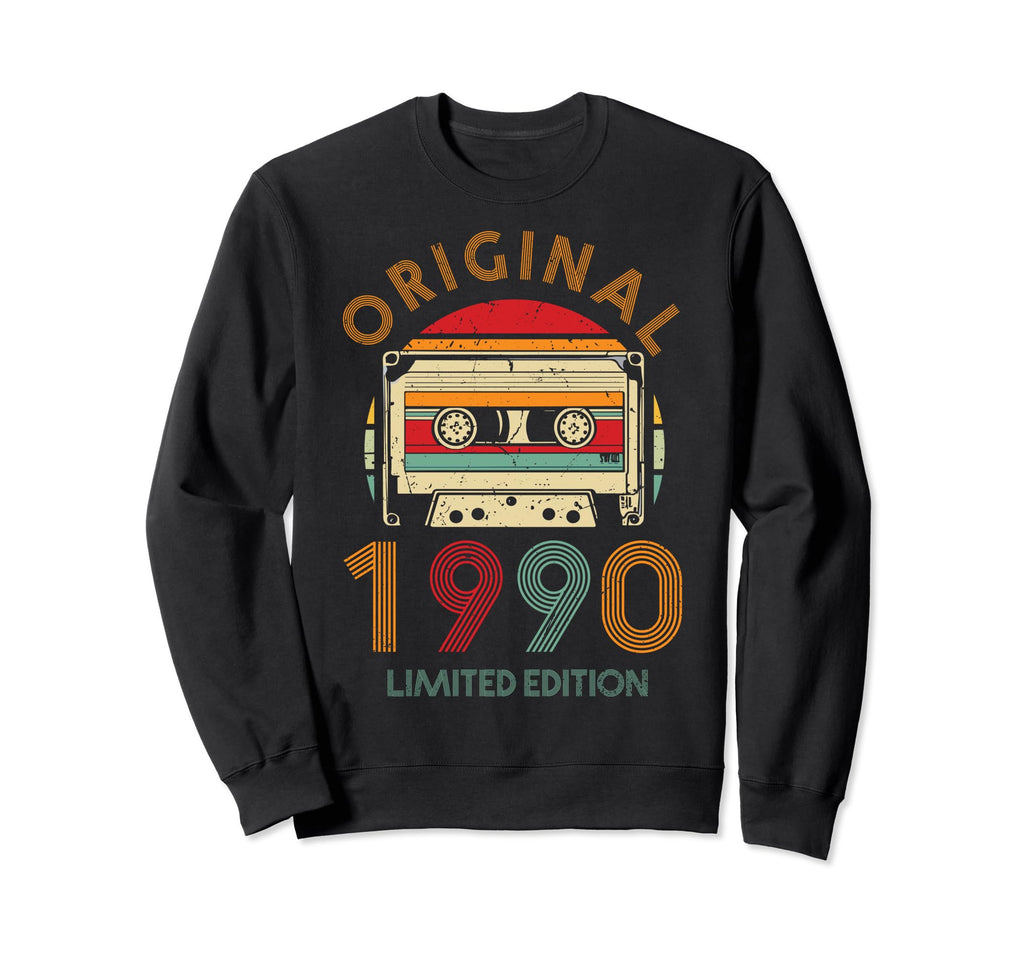 1990 Cassette Tape 34Th Birthday Sweatshirt - Minimalist Print for Adults - T-Shirt, Sweatshirt, Hoodie
