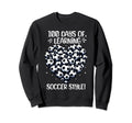 100 Days School Soccer Heart Love Sweatshirt - Unique Graphic for Adults - T-Shirt, Sweatshirt, Hoodie