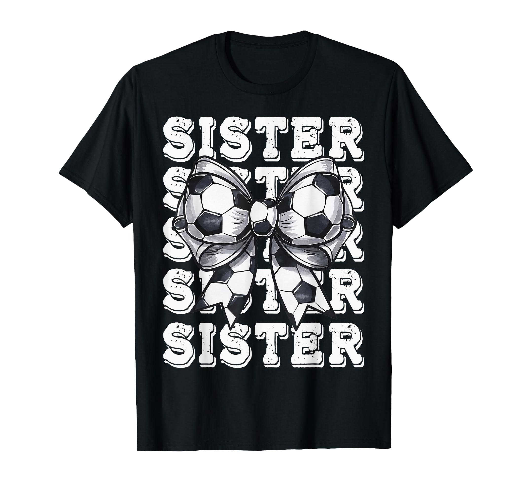 Coquette Soccer Sister Matching Family T-Shirt - Unique Graphic for Adults - T-Shirt, Sweatshirt, Hoodie