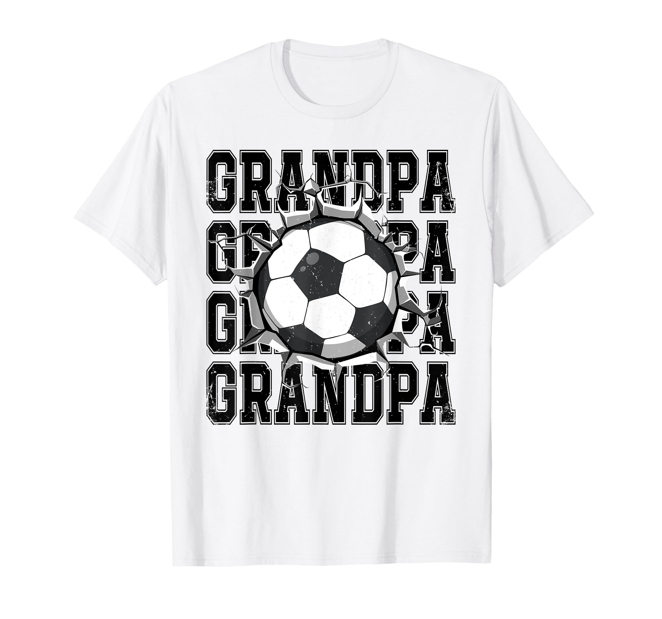 Soccer Grandpa Cracked Wall Family T-Shirt - Minimalist Print Unisex - T-Shirt, Sweatshirt, Hoodie