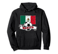 Mexico Soccer Ball And Flag Distressed Hoodie - Streetwear Style for Adults - T-Shirt, Sweatshirt, Hoodie
