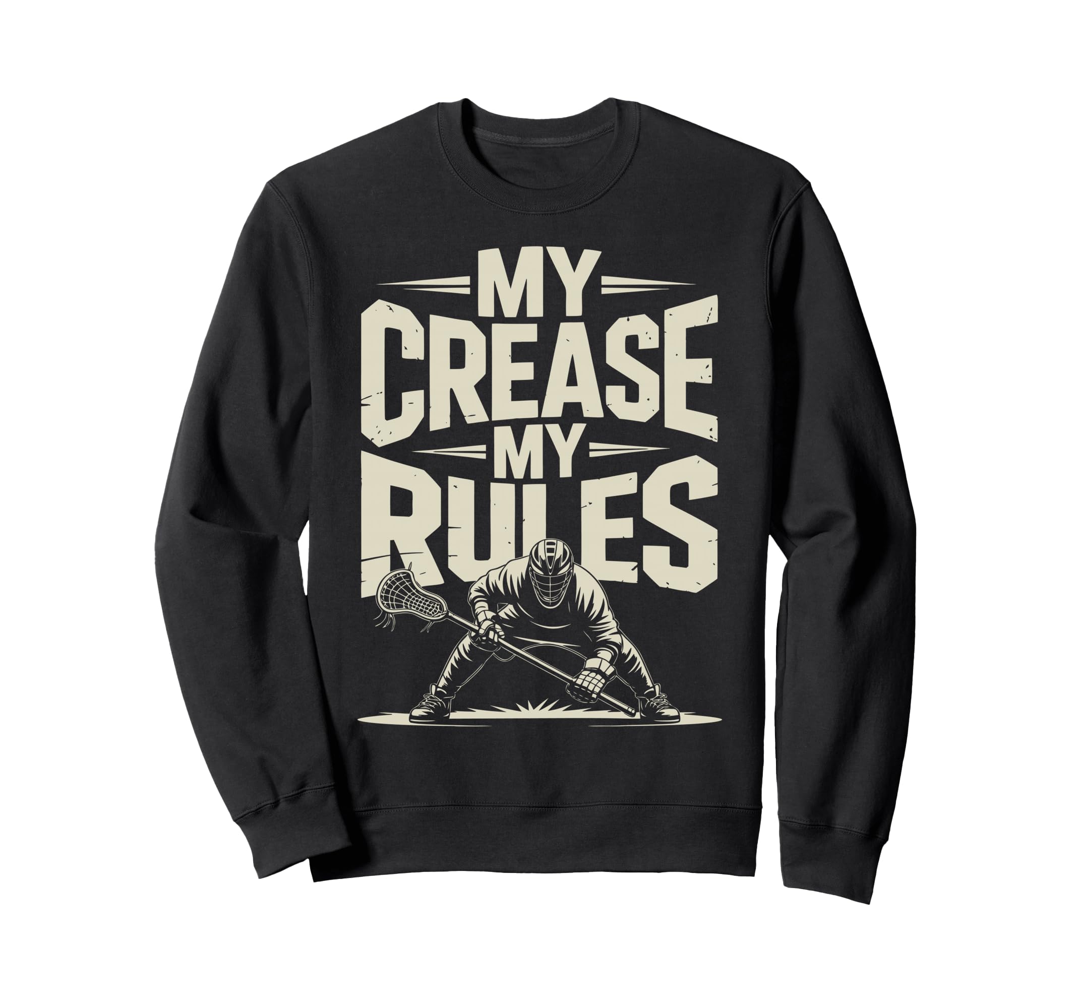 Lacrosse Crease Lax Goalie Sweatshirt - Unique Graphic Unisex - T-Shirt, Sweatshirt, Hoodie