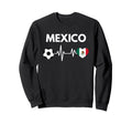 Mexico Flag Heartbeat Soccer Sweatshirt - Custom Art Print for Adults - T-Shirt, Sweatshirt, Hoodie