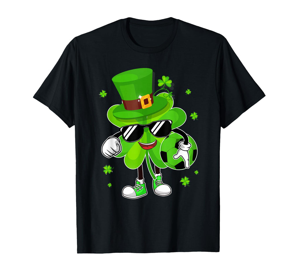Soccer Shamrock Lucky Clover Irish St T-Shirt - Fun Novelty Design Unisex - T-Shirt, Sweatshirt, Hoodie