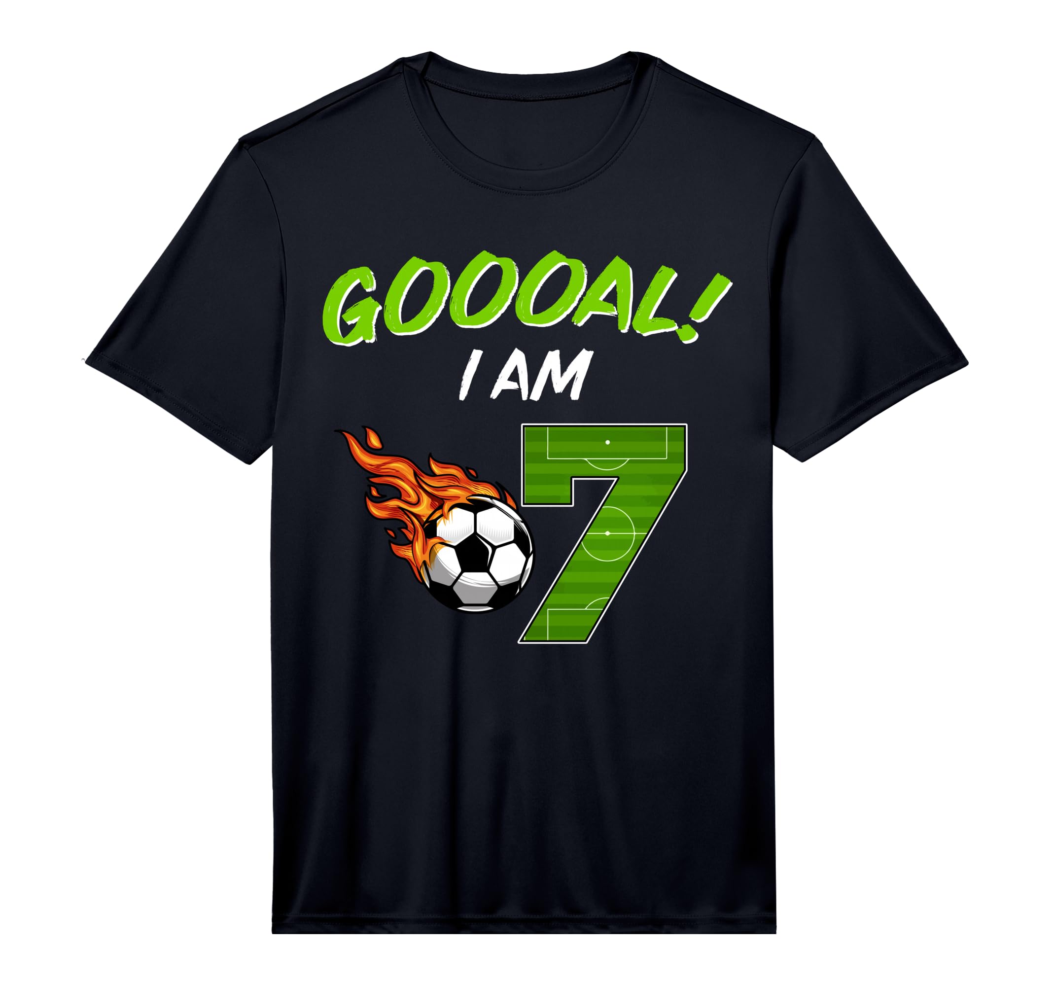 Funny I Am 7 Soccer 7Th Bday Party T-Shirt - Aesthetic Graphic for Adults - T-Shirt, Sweatshirt, Hoodie