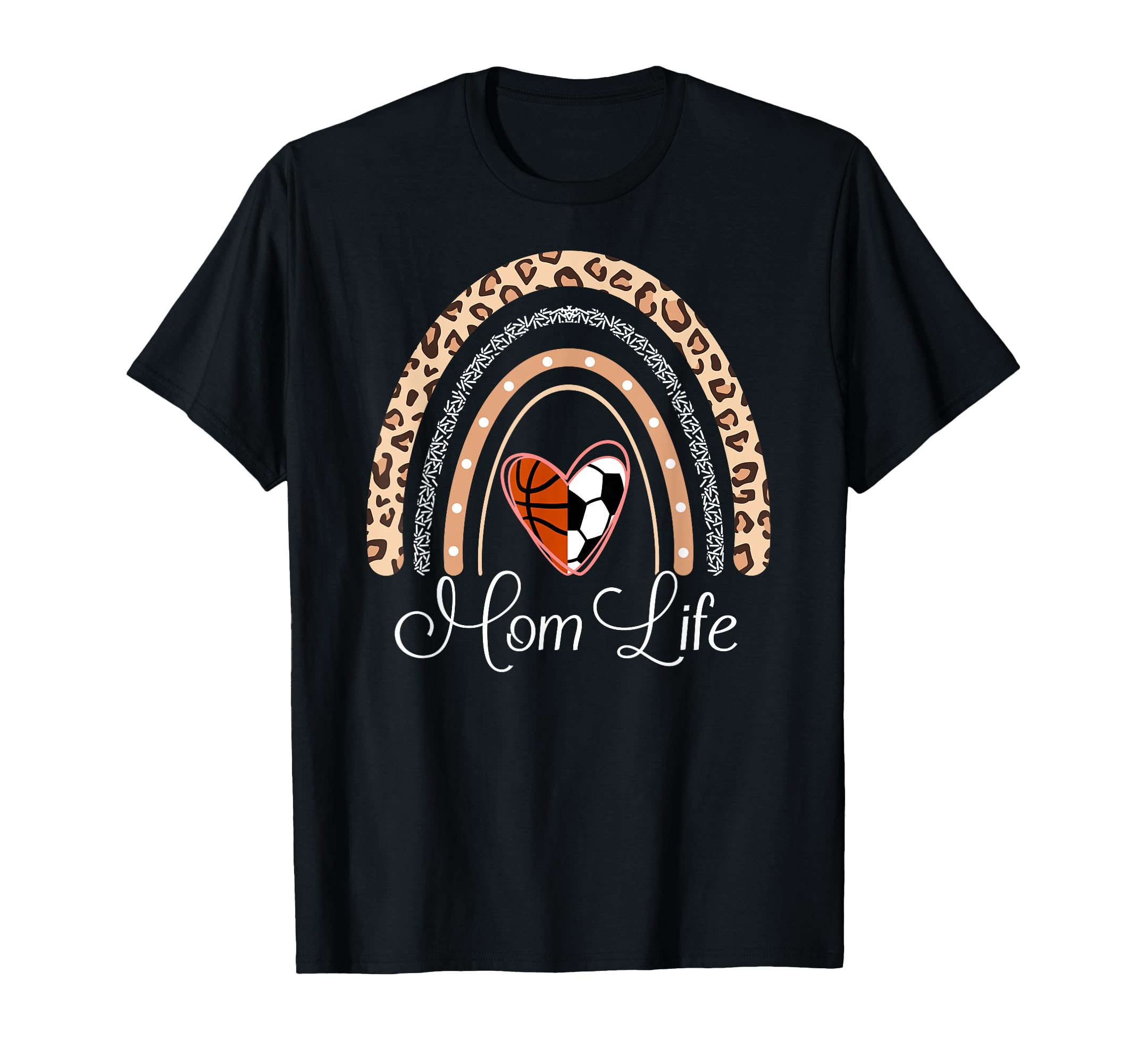 Mom Life Boho Rainbow Funny Soccer T-Shirt - Fun Novelty Design Unisex - T-Shirt, Sweatshirt, Hoodie