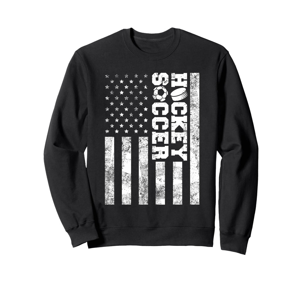 American Distressed Flag Funny Sweatshirt - Custom Art Print Men Women - T-Shirt, Sweatshirt, Hoodie