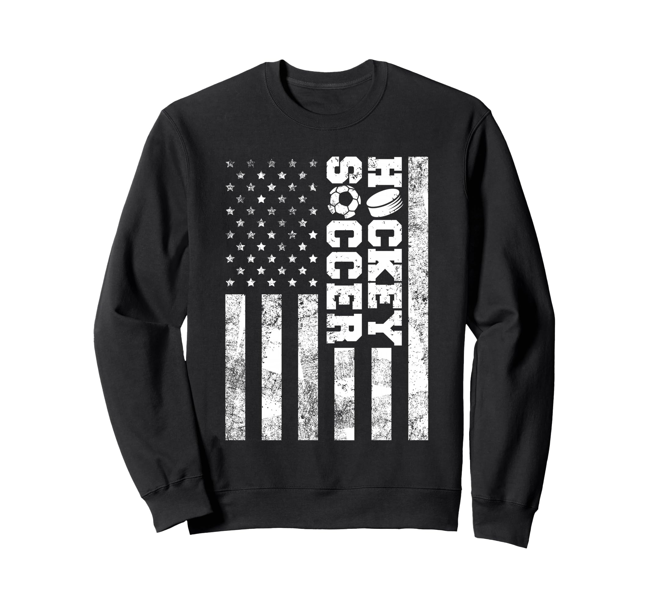 American Distressed Flag Funny Sweatshirt - Custom Art Print Men Women - T-Shirt, Sweatshirt, Hoodie