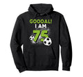 75Th Birthday Soccer Theme 75Year Old B Hoodie - Minimalist Print Unisex - T-Shirt, Sweatshirt, Hoodie