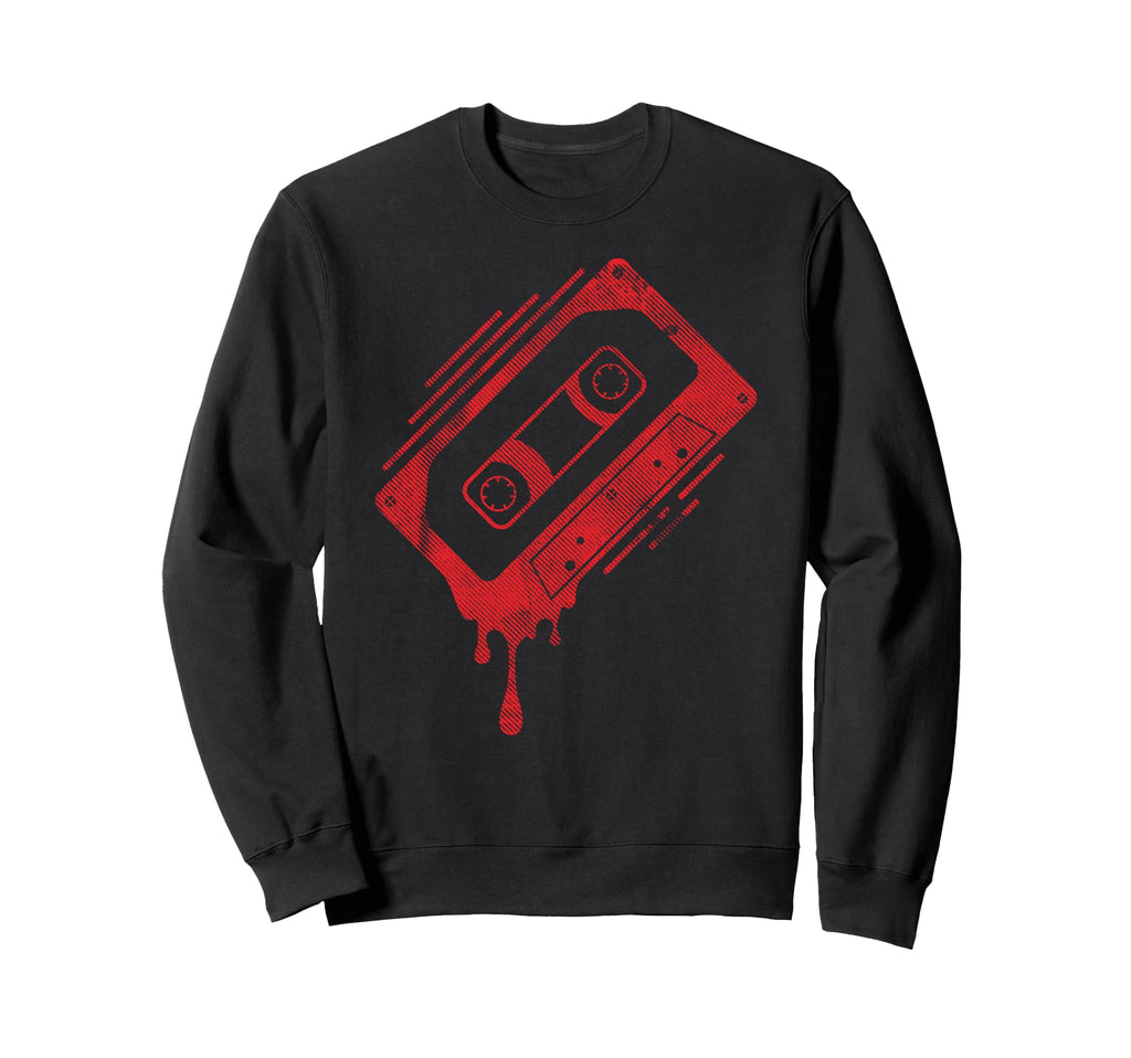Dripping Cassette Tape Sweatshirt - Fun Novelty Design Men Women - T-Shirt, Sweatshirt, Hoodie