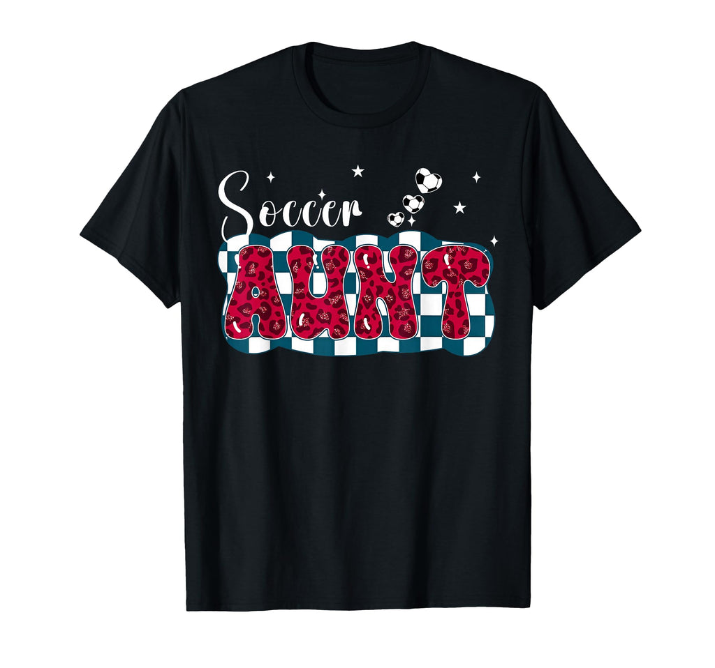 Soccer Aunt Leopard Checkerboard T-Shirt - Streetwear Style Men Women - T-Shirt, Sweatshirt, Hoodie