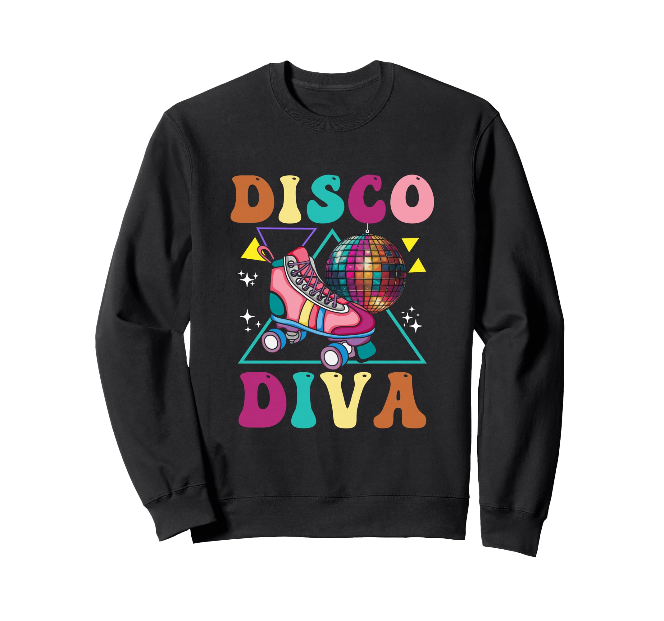 Roller Skating Disco Diva Skate Sweatshirt - Aesthetic Graphic Men Women - T-Shirt, Sweatshirt, Hoodie