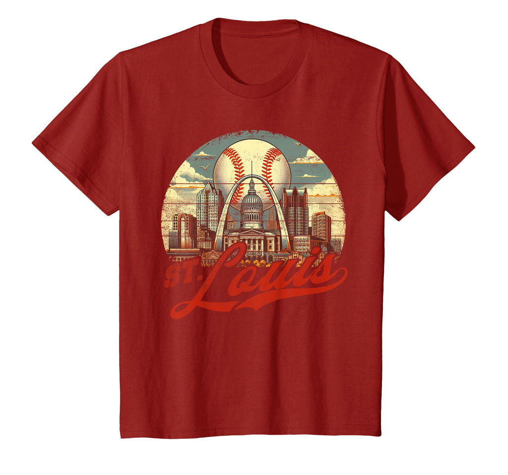 St Louis Baseball American Us Flag T-Shirt - Unique Graphic Unisex - T-Shirt, Sweatshirt, Hoodie