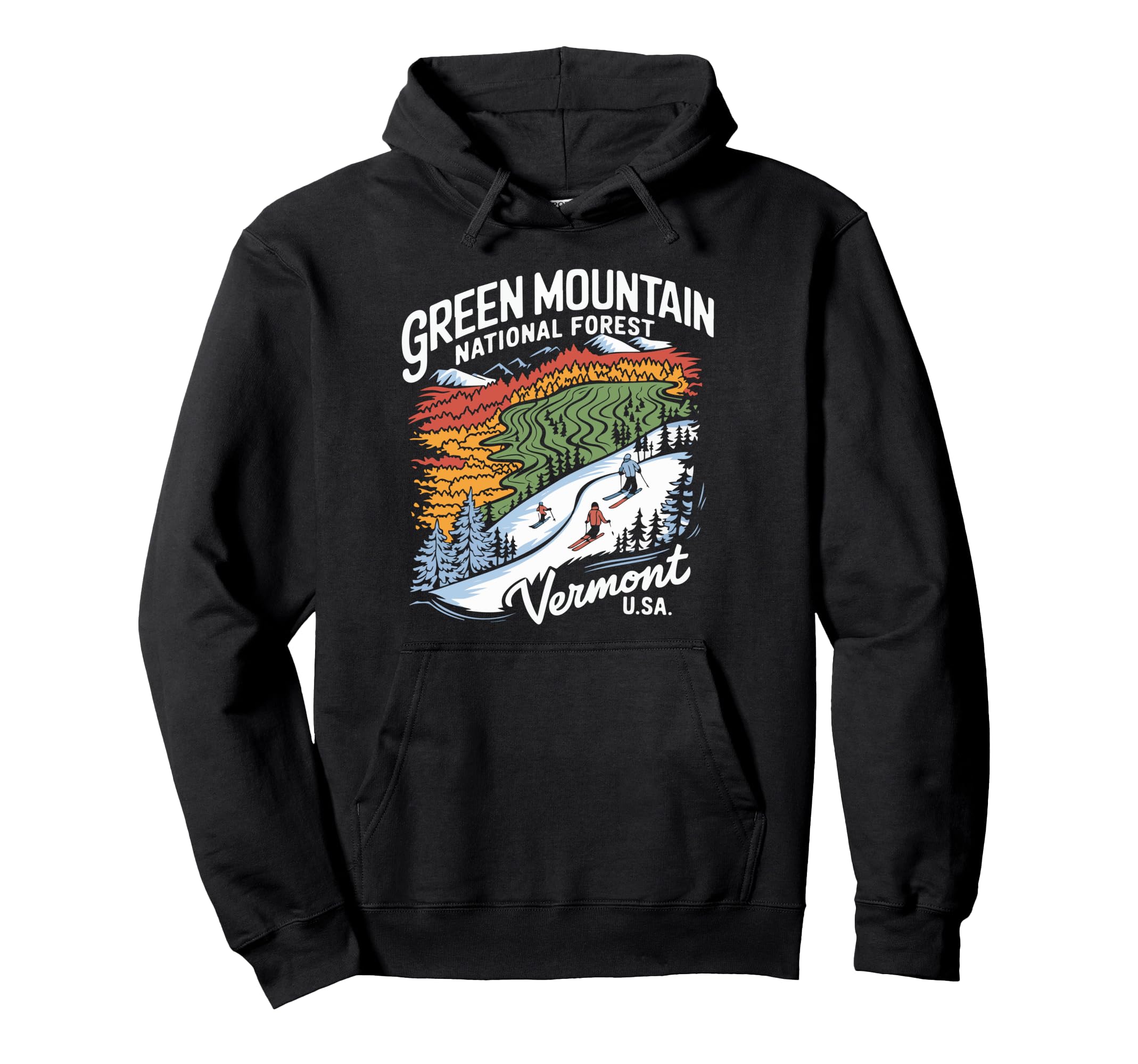 Green Mountain National Forest Hoodie - Aesthetic Graphic Men Women - T-Shirt, Sweatshirt, Hoodie