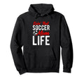 Livin That Soccer Mom Life Soccer Hoodie - Aesthetic Graphic Unisex - T-Shirt, Sweatshirt, Hoodie