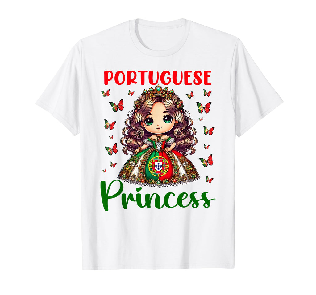 Portuguese Princess Portugal Flag And T-Shirt - Unique Graphic Men Women - T-Shirt, Sweatshirt, Hoodie