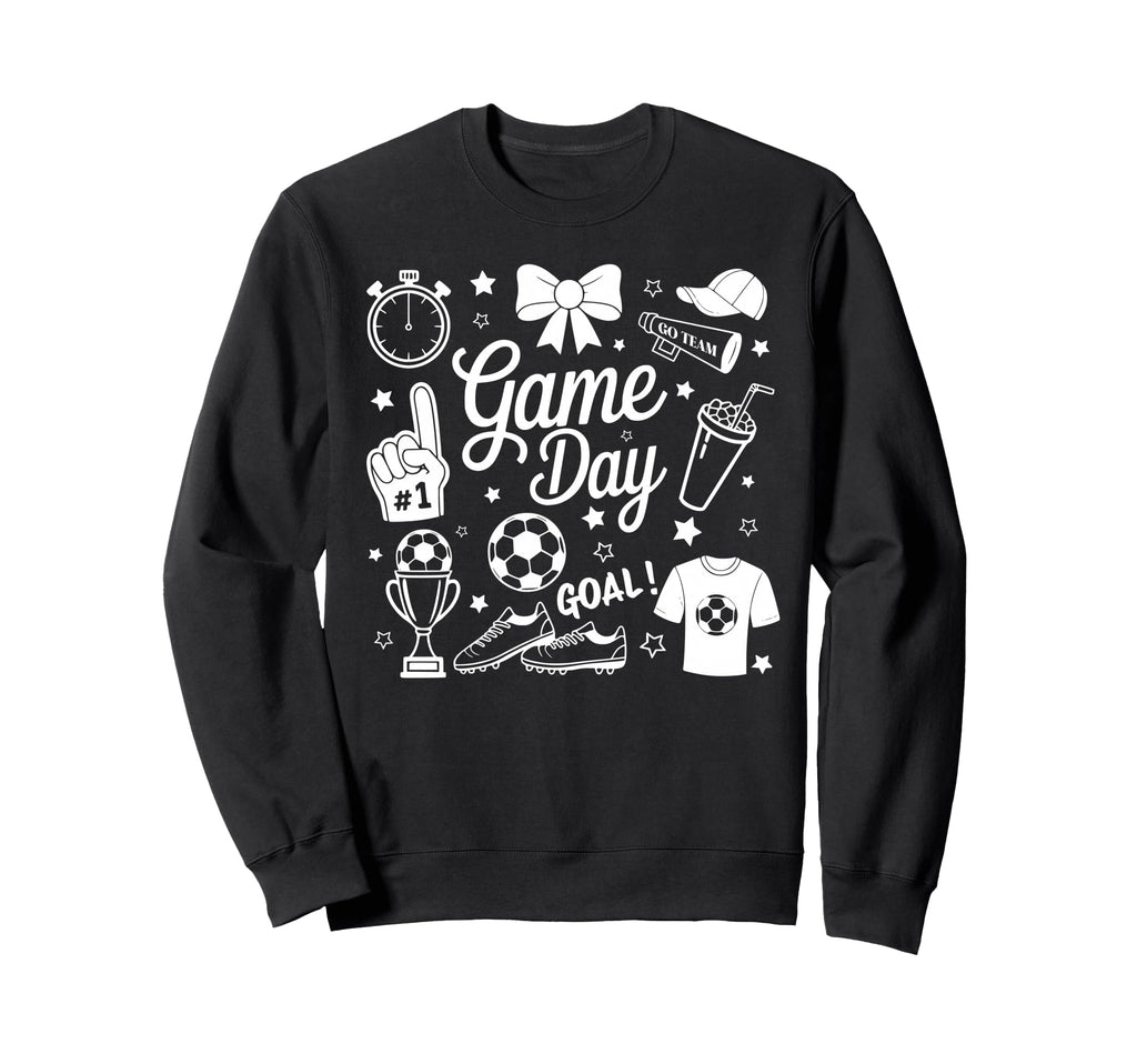 Game Day Soccer Mom Preppy Sweatshirt - Casual Everyday Wear for Adults - T-Shirt, Sweatshirt, Hoodie