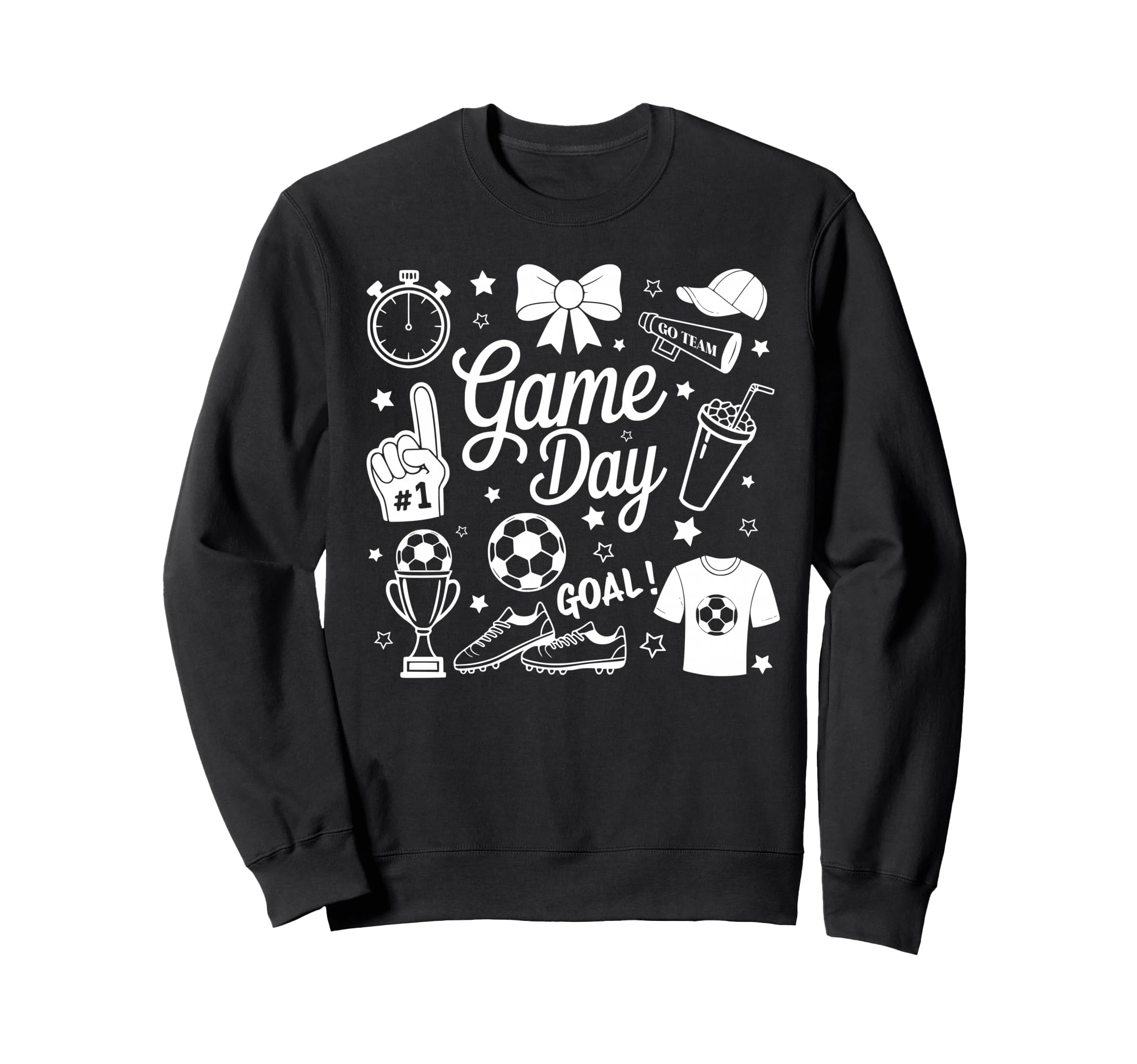 Game Day Soccer Mom Preppy Sweatshirt - Casual Everyday Wear for Adults - T-Shirt, Sweatshirt, Hoodie