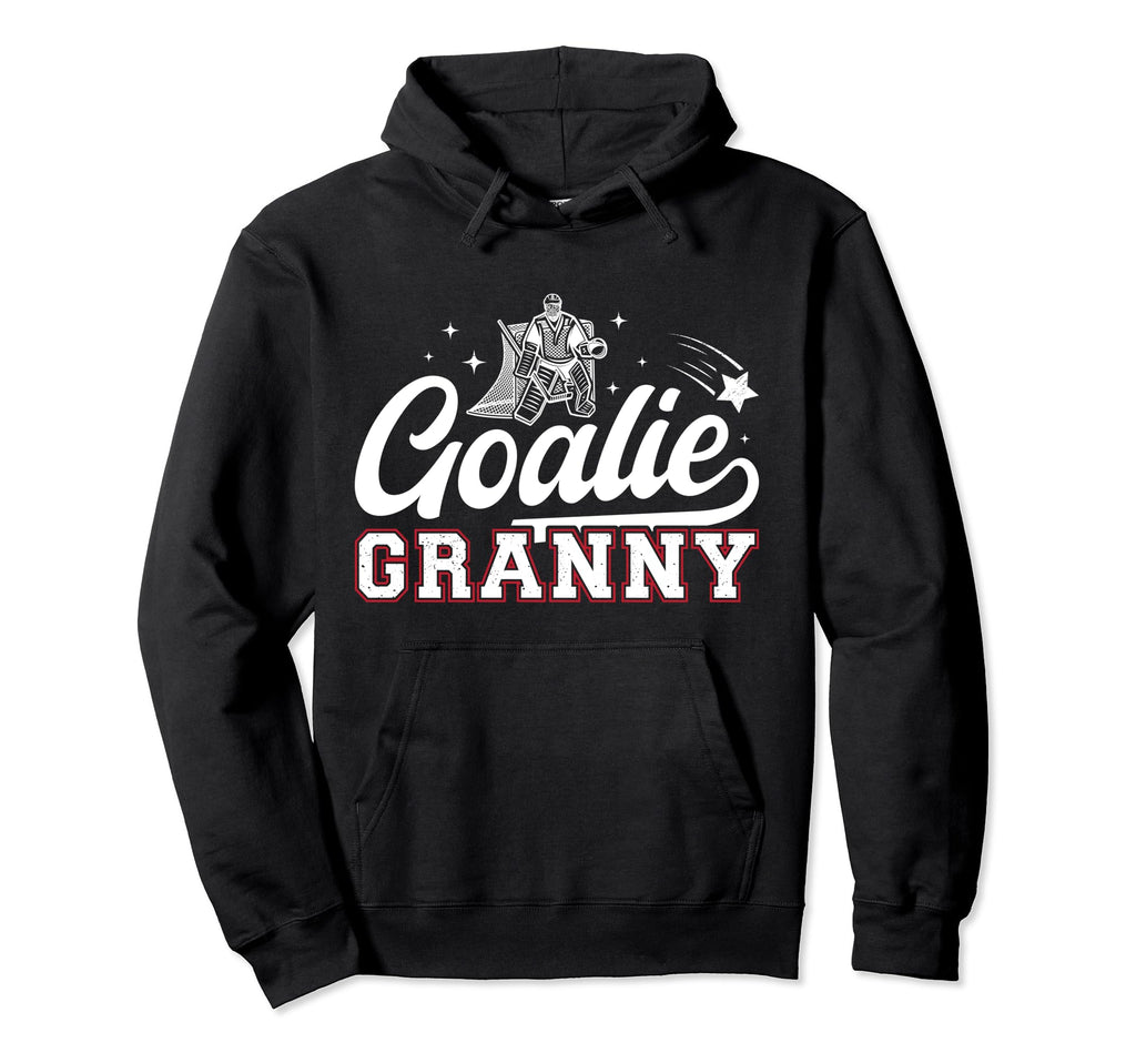 Ice Hockey Goalie Granny Ice Hockey Hoodie - Custom Art Print for Adults - T-Shirt, Sweatshirt, Hoodie