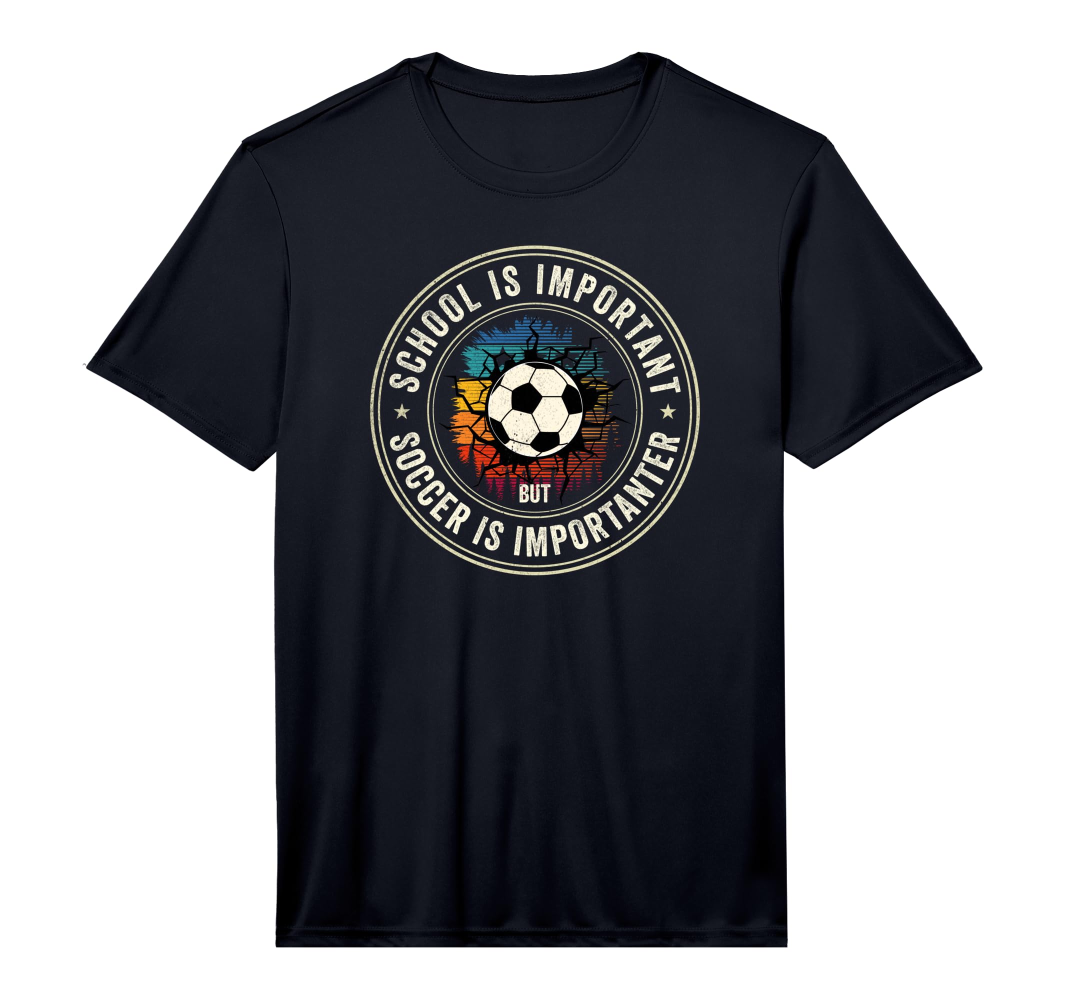 School Is Important But Soccer Is T-Shirt - Fun Novelty Design for Adults - T-Shirt, Sweatshirt, Hoodie