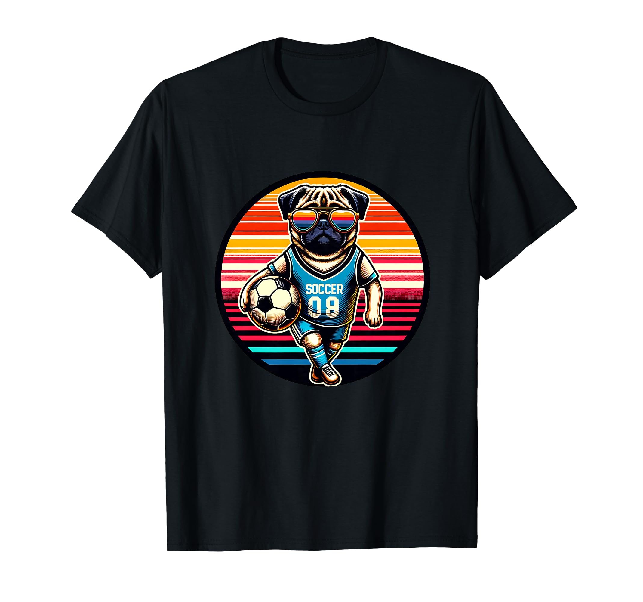 Champion Pug Dog Soccer Fan Ball Player T-Shirt - Trendy Graphic Men Women - T-Shirt, Sweatshirt, Hoodie
