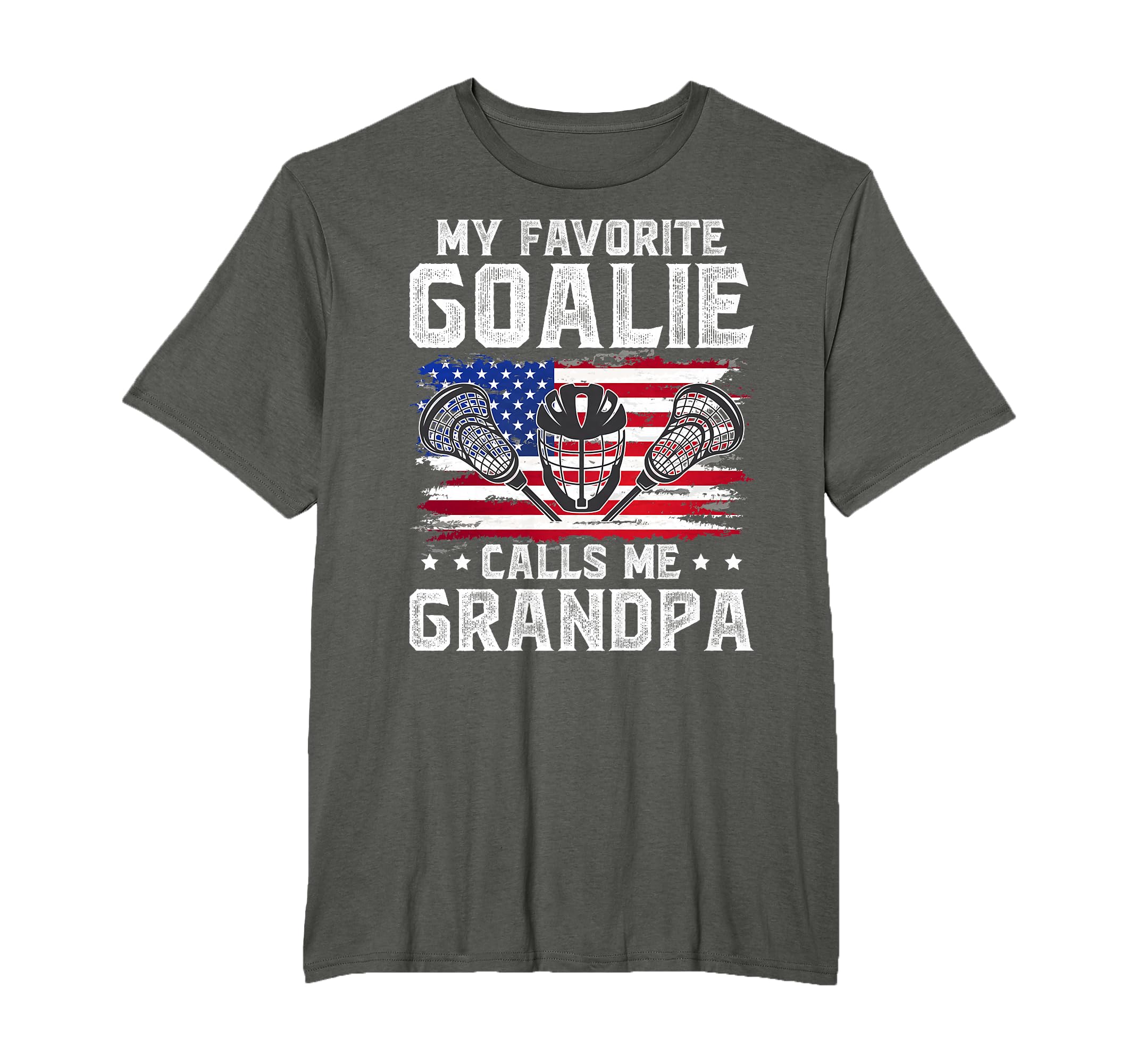 Favorite Lacrosse Goalie Grandpa T-Shirt - Casual Everyday Wear Men Women - T-Shirt, Sweatshirt, Hoodie