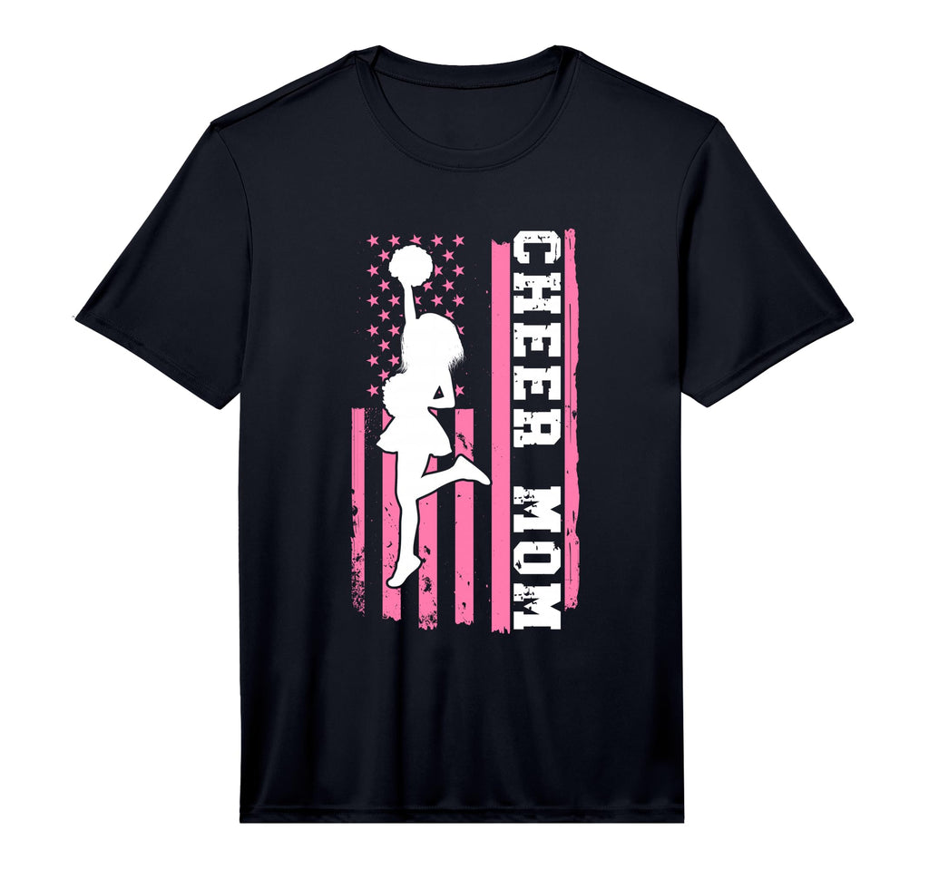 Mens Cheer Mom American Flag T-Shirt - Fun Novelty Design for Adults - T-Shirt, Sweatshirt, Hoodie