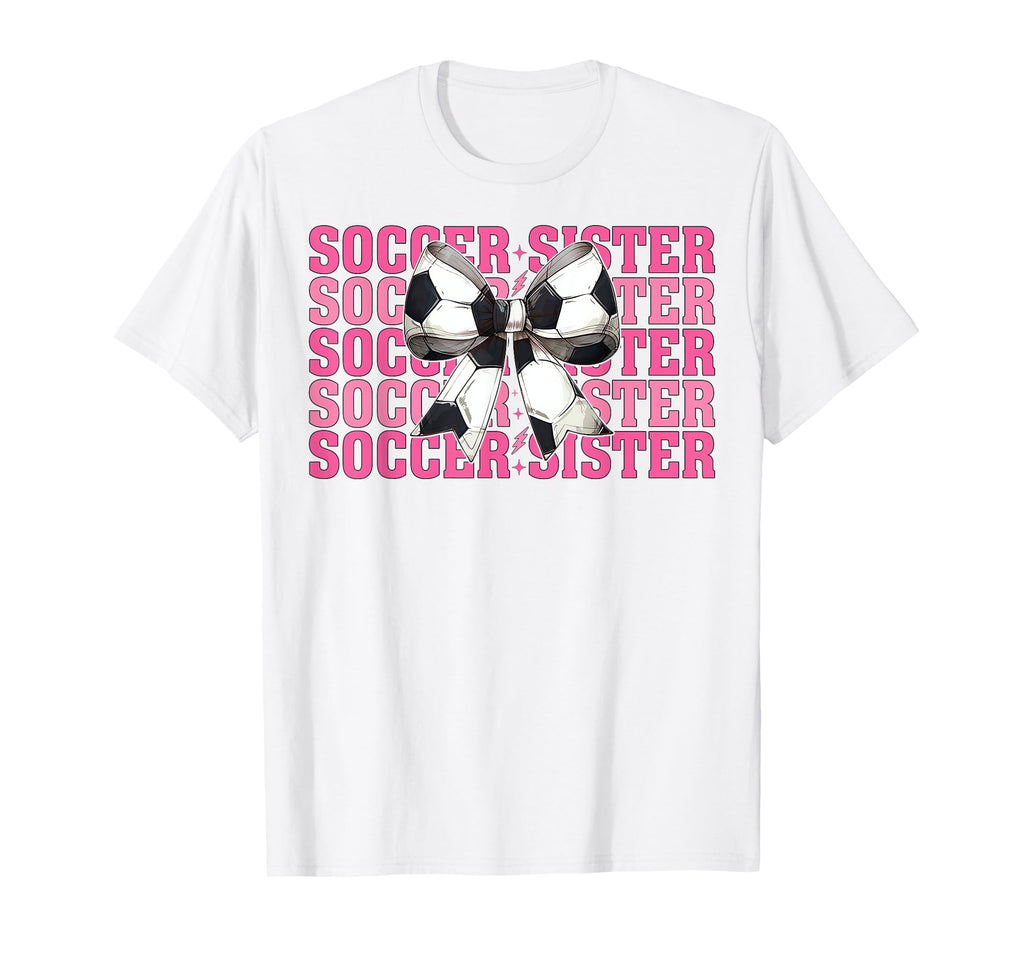 Womens Coquette Bow Ribbon Soccer Player Hoodie - Graphic Print Men Women - T-Shirt, Sweatshirt, Hoodie