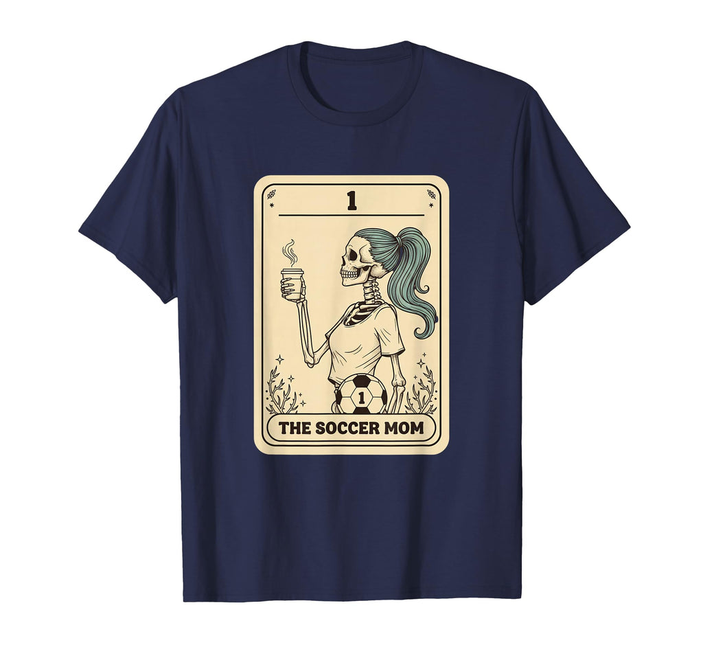 Soccer Mom Skeleton Coffee T-Shirt - Trendy Graphic for Adults - T-Shirt, Sweatshirt, Hoodie