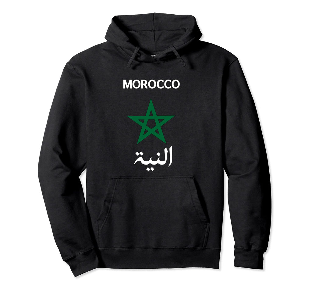 Morocco Flag Moroccan Soccer Hoodie - Casual Everyday Wear Men Women - T-Shirt, Sweatshirt, Hoodie
