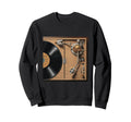 Old School Hip Hop Vinyl Record Sweatshirt - Minimalist Print Men Women - T-Shirt, Sweatshirt, Hoodie