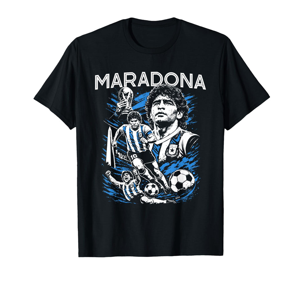 Diego Maradona 90S Hip Hop Soccer T-Shirt - Graphic Print for Adults - T-Shirt, Sweatshirt, Hoodie
