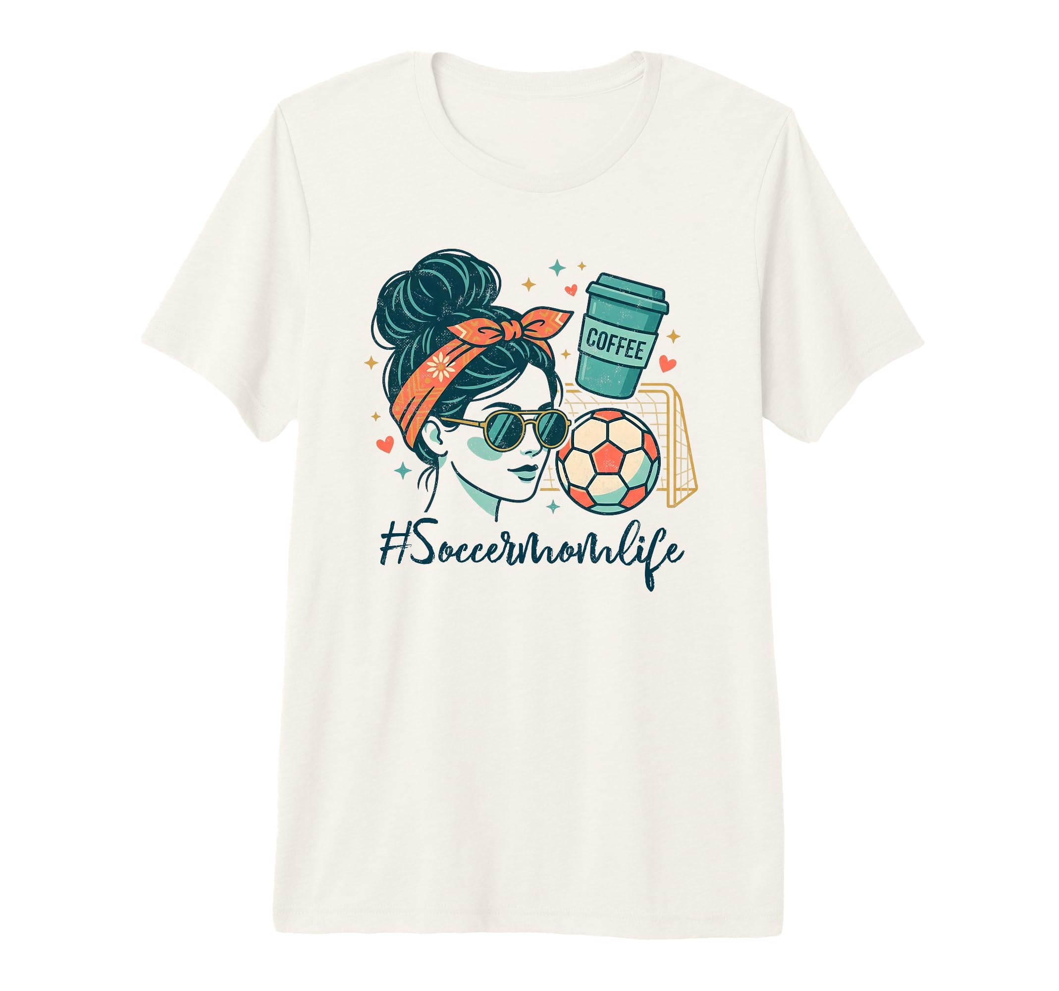 Soccer Mom Life Coffee Lover Messy T-Shirt - Custom Art Print Men Women - T-Shirt, Sweatshirt, Hoodie