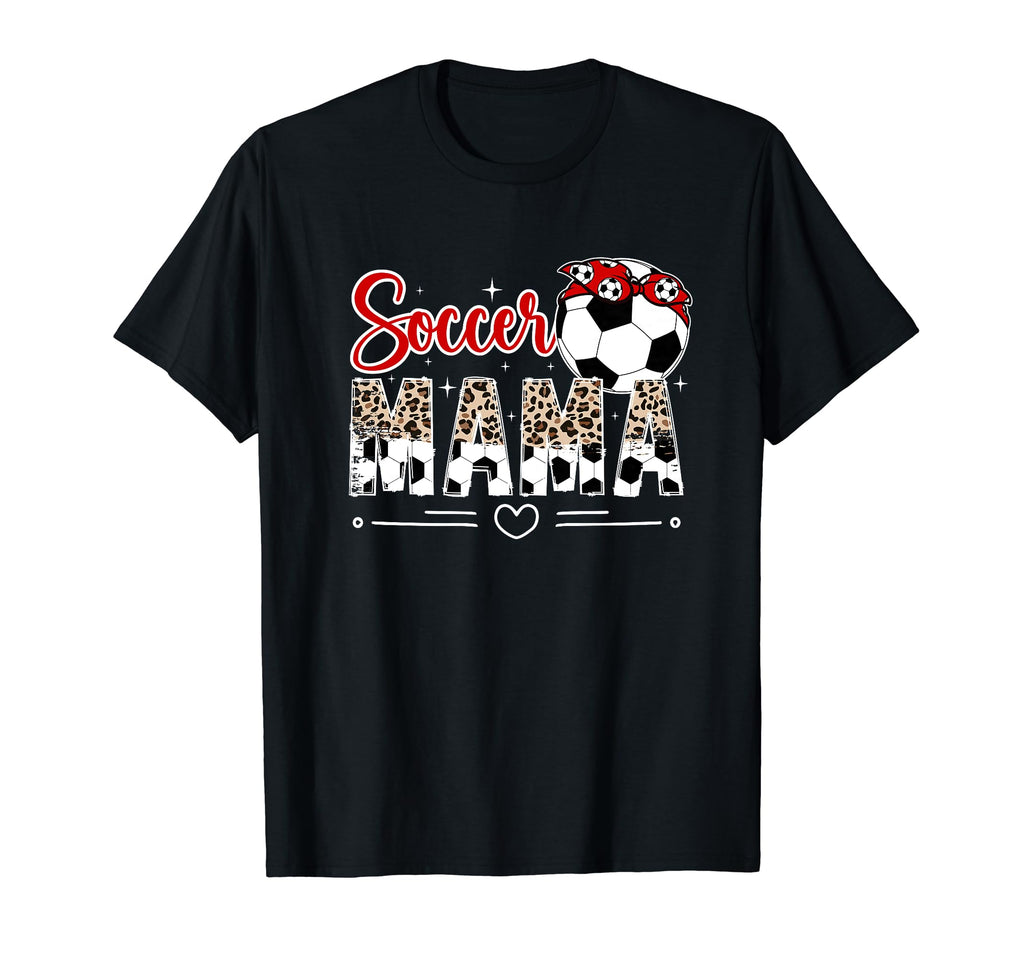 Soccer Mama Leopard Soccer Mom Soccer T-Shirt - Graphic Print Unisex - T-Shirt, Sweatshirt, Hoodie
