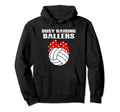 Busy Raising Ballers Volleyball Mom Hoodie - Trendy Graphic Men Women - T-Shirt, Sweatshirt, Hoodie