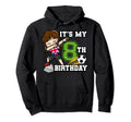 Soccer Its My 8Th Birthday United Kingdom Hoodie - Unique Graphic Unisex - T-Shirt, Sweatshirt, Hoodie
