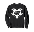 Soccer Heart Number 47 Jersey Sweatshirt - Unique Graphic for Adults - T-Shirt, Sweatshirt, Hoodie