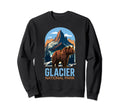 Glacier National Park Montana Sweatshirt - Unique Graphic for Adults - T-Shirt, Sweatshirt, Hoodie