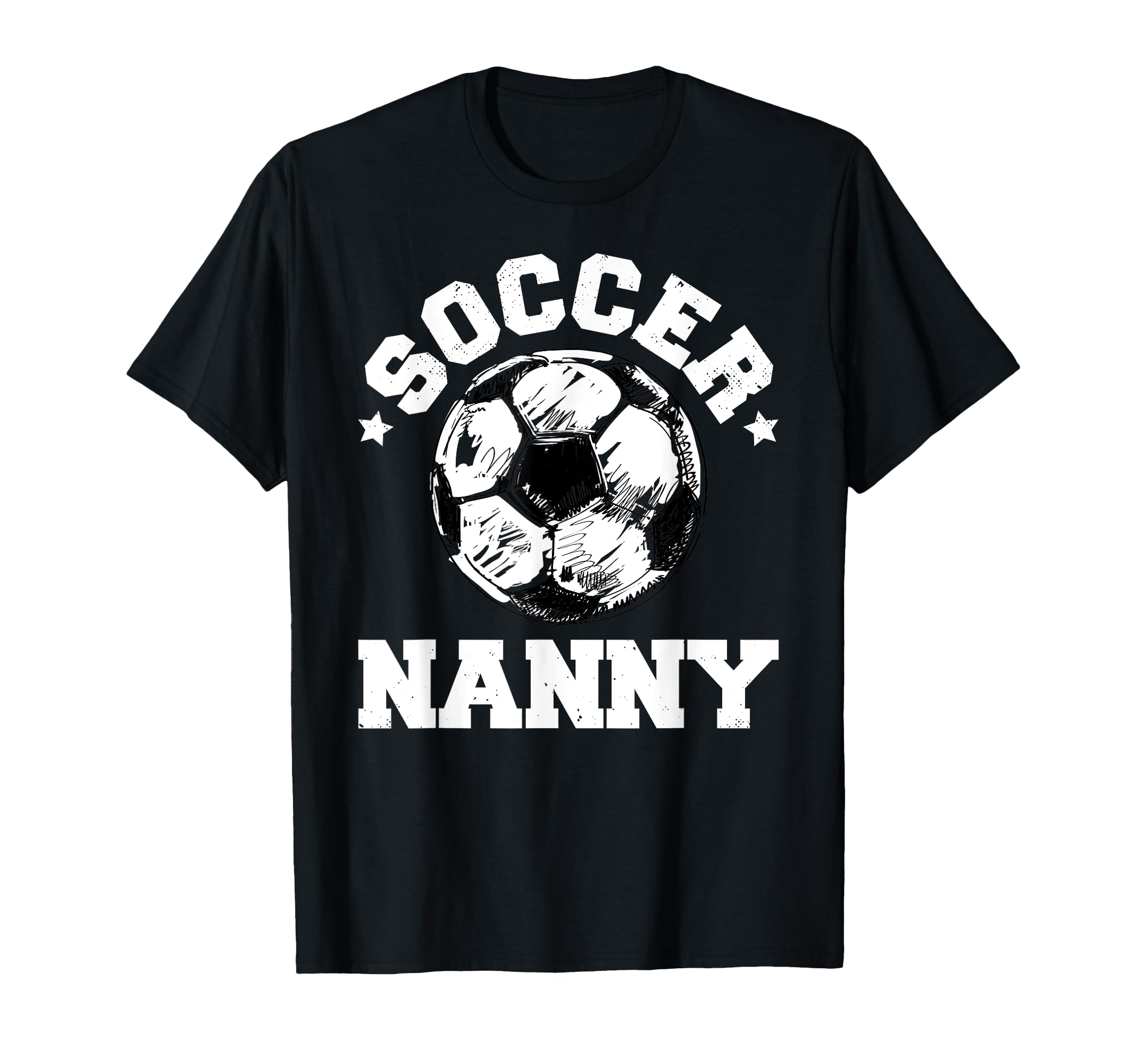 Soccer Nanny Soccer Ball Distressed T-Shirt - Trendy Graphic Men Women - T-Shirt, Sweatshirt, Hoodie