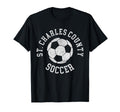 St Charles County Soccer Distressed 90S T-Shirt - Minimalist Print Unisex - T-Shirt, Sweatshirt, Hoodie
