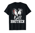 Ball Brother Heart Baseball Soccer T-Shirt - Minimalist Print Men Women - T-Shirt, Sweatshirt, Hoodie