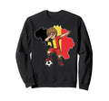 Belgium Soccer Dab Flag Football Sweatshirt - Minimalist Print for Adults - T-Shirt, Sweatshirt, Hoodie