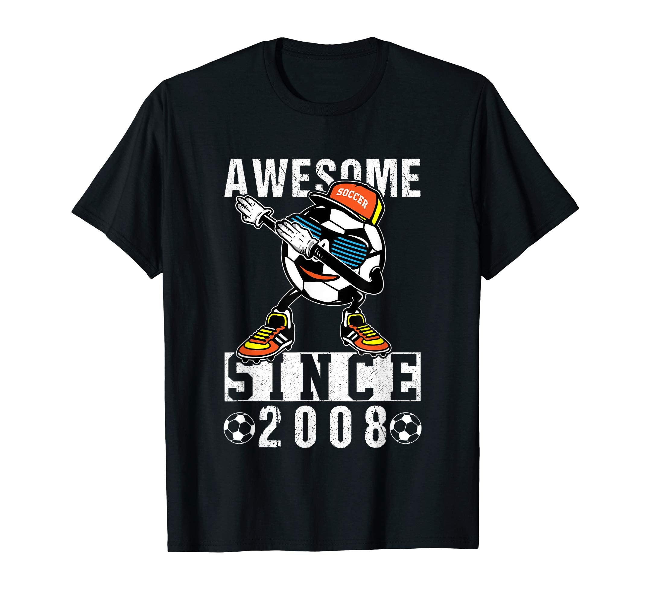 Awesome Since 2008 12Th Birthday Soccer T-Shirt - Trendy Graphic Unisex - T-Shirt, Sweatshirt, Hoodie