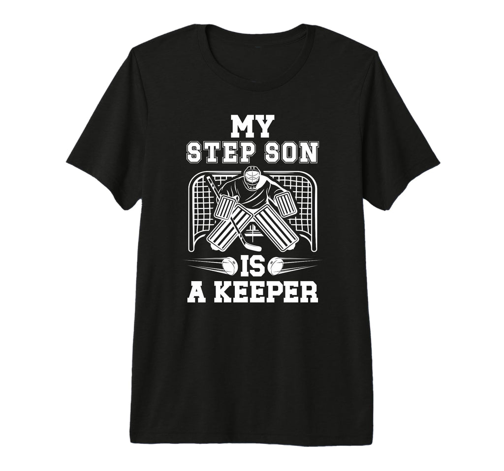 Hockey Keeper Step Mom Hockey Goalie T-Shirt - Minimalist Print Unisex - T-Shirt, Sweatshirt, Hoodie