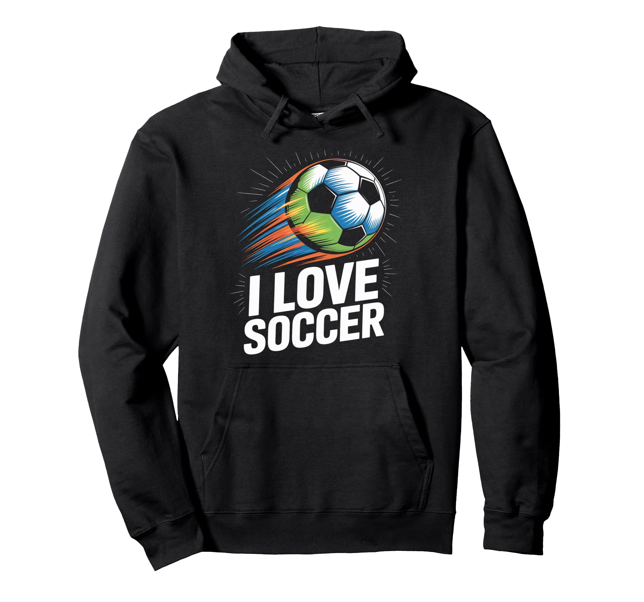 I Love Soccer Enthusiasts Ball Motion Hoodie - Streetwear Style for Adults - T-Shirt, Sweatshirt, Hoodie