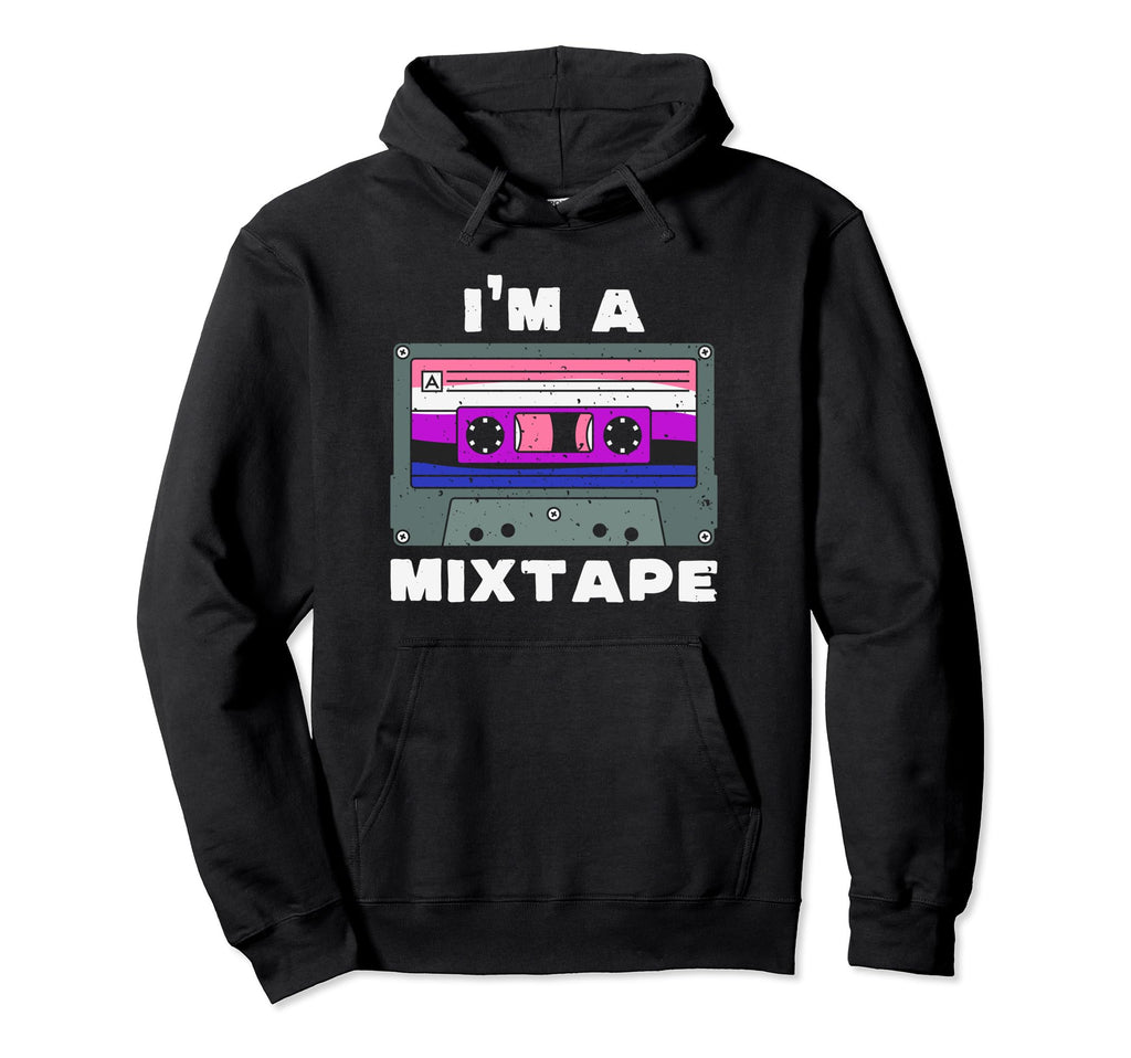 Im Mixtape Genderfluid Flag Hoodie - Casual Everyday Wear for Adults - T-Shirt, Sweatshirt, Hoodie